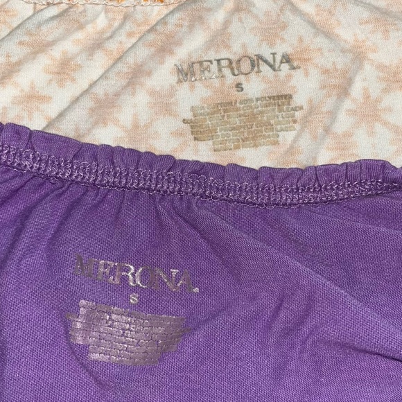 Merona Tank Tops Gathered Edge Trim Lot of 2 Size Small Orange and Purple - Picture 3 of 12